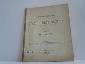 Achtzehntes Programm der Evangl. Fürstenschule zu Pless