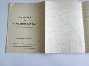 Bild des Verkufers fr Betriebskarte des Stadtforstamtes Mnden. Waldzustand vom 1. Oktober 1965 zum Verkauf von Celler Versandantiquariat