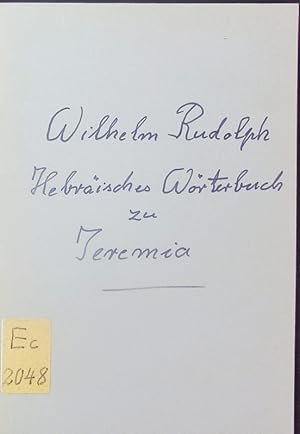 Bild des Verkufers fr Hebrisches Wrterbuch zu Jeremia. zum Verkauf von Antiquariat Bookfarm