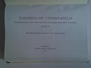 Europäische Stammtafeln - Stammtafeln zur Geschichte der Europäischen Staaten, Band IV