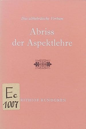 Image du vendeur pour Das althebrische Verbum. Abriss der Aspektlehre. mis en vente par Antiquariat Bookfarm