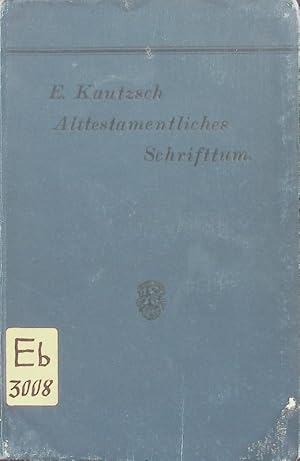 Bild des Verkufers fr Abriss der Geschichte des alttestamentlichen Schrifttums nebst Zeittafeln zur Geschichte der Israeliten und anderen Beigaben zur Erklrung des alten Testaments. zum Verkauf von Antiquariat Bookfarm