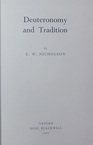 Seller image for Deuteronomy and tradition. for sale by Antiquariat Bookfarm