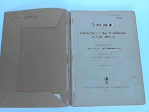 Anweisung für einheitliche Betriebsuntersuchungen in Zuckerfabriken