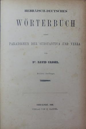 Hebräisch-deutsches Wörterbuch.