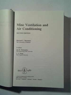 Image du vendeur pour Mine Ventilation and Air Conditioning mis en vente par Celler Versandantiquariat