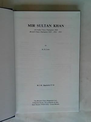 Seller image for Mir Sultan Khan. All-India Chess Champion 1928 British Chess Champion 1929 - 1932 - 1933 for sale by Celler Versandantiquariat