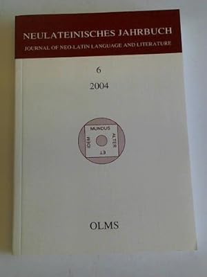 Bild des Verkufers fr Neulateinisches Jahrbuch Band 06/2004 Journal of the Neo-Latin Language and Literature zum Verkauf von Celler Versandantiquariat