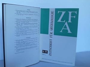 Image du vendeur pour ZfA: Zeitschrift fr Archologie. Jahrgang 11 mis en vente par Celler Versandantiquariat