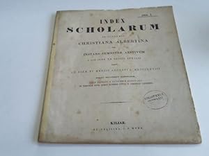 Bild des Verkufers fr Indes Scholarum per instans Semestre Aestivum a die Inde xx Mensis Aprilis usque ad diem XV Mensis Augusti A.1868 zum Verkauf von Celler Versandantiquariat