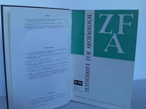 Image du vendeur pour ZfA: Zeitschrift fr Archologie. Jahrgang 13 mis en vente par Celler Versandantiquariat