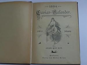Imagen del vendedor de Caviar-Kalender 1894. 8. Jahrgang a la venta por Celler Versandantiquariat