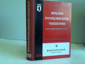 Bild des Verkufers fr Berliner Handelsregister-Verzeichnis. Leitende Personen der Berliner Wirtschaft zum Verkauf von Celler Versandantiquariat