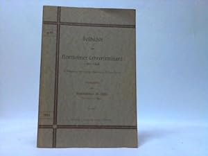 Imagen del vendedor de Geschichte des Northeimer Lehrerseminars (1892-1926). In Verbindung mit Seminar-Oberlehrer i.R. r. Dagefrde a la venta por Celler Versandantiquariat