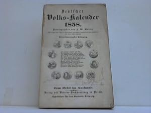 Image du vendeur pour Deutscher Volks-Kalender 1858 mis en vente par Celler Versandantiquariat