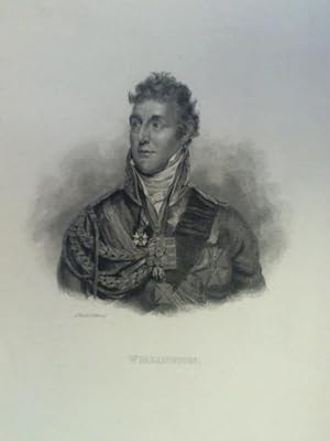 Herzog von Wellington (Duke of Wellington) - Brustporträt im Stahlstich