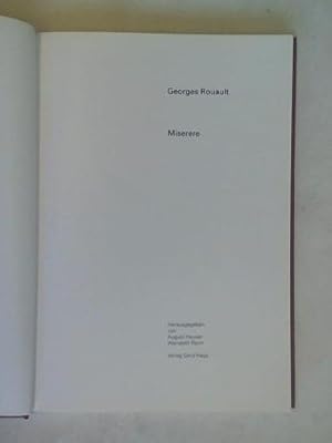 Seller image for Georges Rouault. Miserere for sale by Celler Versandantiquariat