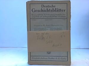 Image du vendeur pour Deutsche Geschichtsbltter. Monatsschrift fr Erforschung deutscher Vergangenheit auf landesgeschichtlicher Grundlage. Band 16 (in 9 Heften) mis en vente par Celler Versandantiquariat