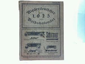 Image du vendeur pour Niederdeutscher Volkskalender fr das Jahr 1925 mis en vente par Celler Versandantiquariat