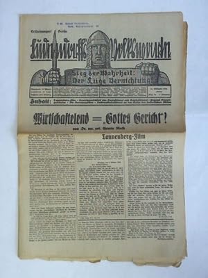 Bild des Verkufers fr Sieg der Wahrheit: Der Lge Vernichtung! - 4. Jahrgang / (Oktober) 1932, Folge 41: Wirtschaftelend = Gottes Gericht? Von Dr. rer. pol. Armin Roth zum Verkauf von Celler Versandantiquariat