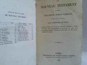 Bild des Verkufers fr Le nouveau testament de notre Seigneur Jesus Christ zum Verkauf von Celler Versandantiquariat