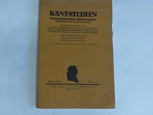 Bild des Verkufers fr Kant-Studien, Band XXXVI. Philosophische Zeitschrift, Heft 1/2 zum Verkauf von Celler Versandantiquariat