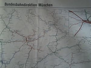Image du vendeur pour Bundesbahndirektionskarte Mnchen. BD-Karte. Ausgabe A farbig mis en vente par Celler Versandantiquariat