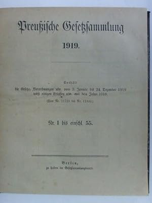Bild des Verkufers fr Jahrgang 1919, Nr. 1 bis einschl. 55 zum Verkauf von Celler Versandantiquariat