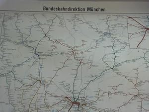 Image du vendeur pour Bundesbahndirektionskarte Mnchen. BD-Karte. Ausgabe B farbig. November 1976 mis en vente par Celler Versandantiquariat