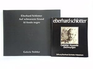 Bild des Verkufers fr Eberhard Schlotter - Auf schwarzem Grund = Al fondo negro. Aus dem Radierwerk 1945 - 1984 zum Verkauf von Celler Versandantiquariat