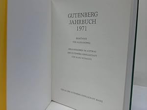 Seller image for Gutenberg-Jahrbuch 1971 for sale by Celler Versandantiquariat