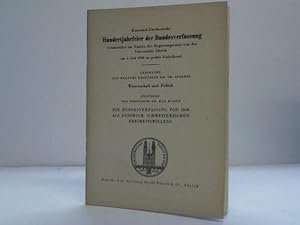 Bild des Verkufers fr Kantonal-Zrcherische Hundertjahrfeier der Bundesverfassung veranstaltet im Namen des Regierungsrates von der Universitt Zrich am 4. Juli 1948 im groen Tonhallesaal zum Verkauf von Celler Versandantiquariat