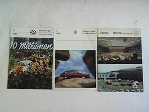 Image du vendeur pour VW. Mitteilungen fr Aktionre. Jahrgnge 1965, 1968 und 1970. Zusammen 3 Hefte mis en vente par Celler Versandantiquariat
