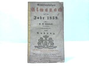 Image du vendeur pour Auf das Jahr 1859. Von F.E. Schuback. Nebst Anhang mis en vente par Celler Versandantiquariat