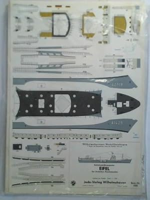 Imagen del vendedor de Betriebsstofftransporter EIFEL der deutschen Bundesmarine, Mastab des Modells 1:250, (Bestellnummer 1232) - 3 Bogen (Lnge des Modells: 40,6 cm) a la venta por Celler Versandantiquariat