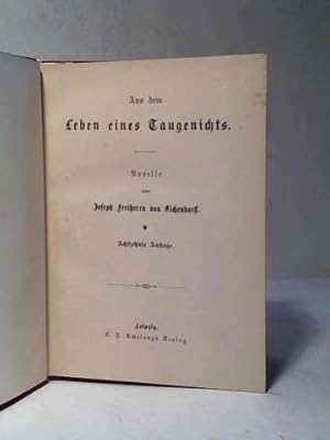 Bild des Verkufers fr Aus dem Leben eines Taugenichts. Novelle zum Verkauf von Celler Versandantiquariat