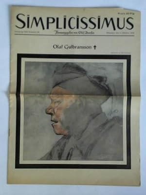 Bild des Verkufers fr Simplicissimus - Jahrgang 1958, Nummer 40 (Mnchen, den 4. Oktober): Olaf Gulbransson zum Verkauf von Celler Versandantiquariat