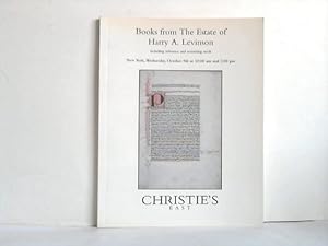 Image du vendeur pour Books from The Estate of Harry A. Levinson, including reference and remaining stock mis en vente par Celler Versandantiquariat