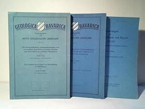 Image du vendeur pour Geologica Bavarica. Nr. 22: Geologisch-palontologische Untersuchungen im Helvetikum und Flysch des Gebietes von Neubeuern am Inn (Oberbayern)/ Nr. 44: Die stratigraphischen, palogegraphischen und tektonischen Beziehungen zwischen Molasse und Helvetikum im stlichen Oberbayern; Die Assilinen des Eozns vom Kressenberg in Oberbayern/ Erluterungen zur Geologischen Karte von Bayern 1 : 500 000. 3 Bnde mis en vente par Celler Versandantiquariat