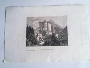 Imagen del vendedor de Blick auf die Burg. Stahlstich um 1850 a la venta por Celler Versandantiquariat