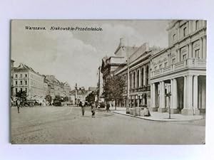 Bild des Verkufers fr Postkarte: Warzawa. Krakowskie-Przedmiescie zum Verkauf von Celler Versandantiquariat