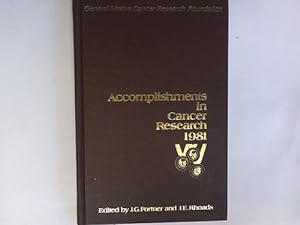 Immagine del venditore per Accomplishments in Cancer Research 1981 Prize Year General Motors Cancer Research Foundation venduto da Celler Versandantiquariat