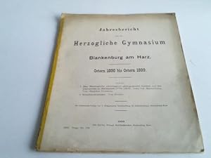 Imagen del vendedor de Jahresbericht fr Ostern 1898 bis Ostern 1899 a la venta por Celler Versandantiquariat