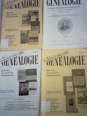 Imagen del vendedor de Genealogie. Deutsche Zeitschrift fr Familienkunde. 4 Sonderhefte a la venta por Celler Versandantiquariat