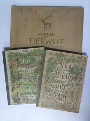 Imagen del vendedor de Aus Wald und Flur. Band 1: Pflanzen unserer Heimat; Walter Nldner / Band 3: Tiere unserer Heimat; Ludwig Zukowski / Wunder der Tierwelt. Sugetiere. Zusammen 3 Sammelbilder-Alben a la venta por Celler Versandantiquariat