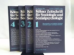 Bild des Verkufers fr Klner Zeitschrift fr Soziologie und Sozialpsychologie. 4 Hefte komplett zum Verkauf von Celler Versandantiquariat
