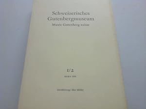 Bild des Verkufers fr Zeitschrift fr Buchdruckgeschichte, Graphik und Zeitungskunde. Jahrgang 1970, 1/2 zum Verkauf von Celler Versandantiquariat