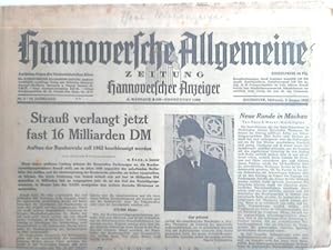 Bild des Verkufers fr Hannoverscher Anzeiger. Ausgabe vom 3. Januar 1962. Nr. 2 / 14. Jahrgang zum Verkauf von Celler Versandantiquariat