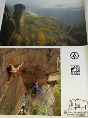 Bild des Verkufers fr 125 Jahre Bergsteigen in Sachsen 1864 - 1989. 1 Poster zum Verkauf von Celler Versandantiquariat