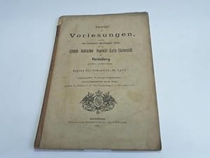 Seller image for Anzeige der Vorlesungen, welche im Sommer-Halbjahr 1895 gehalten werden sollen for sale by Celler Versandantiquariat